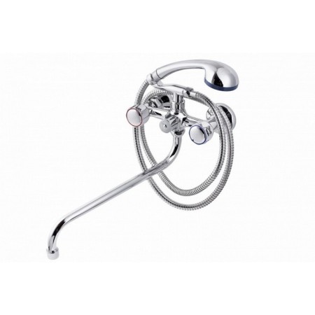 Fauzt FZS-511-63 bath mixer, two-wound, long spout, shower, chrome