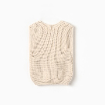 Knitted crumb vest I, height 74-80 cm, milk-2