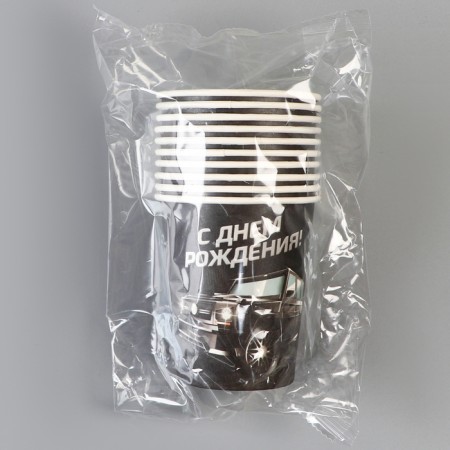 A single -time paper glass "Cars", 250 ml-2
