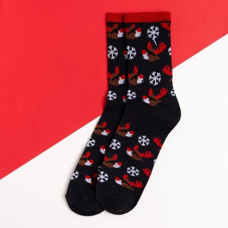 New Year's socks KAFTAN "Deer" Size 41-44 (27-29 cm), Blue color-1