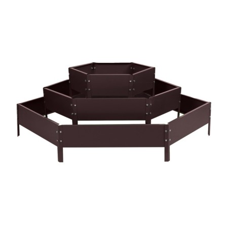 Gavelous flowerbed, 3 tiers, d = 60–100–140 cm, h = 45 cm, brown, Greengo-7