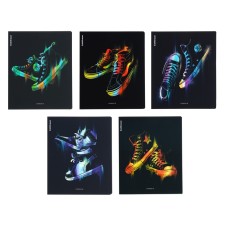 Тетрадь 48 листов в клетку ErichKrause "Sneakers", УФ-лак, обложка мелованный картон, блок офсет, микс