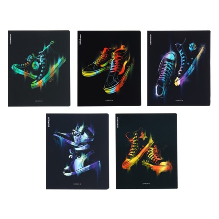 Notebook of 48 sheets in the Erichkrause "Sneakers", UV-Lyk, cover coated cardboard, offset block, mix