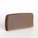 Women's wallet on zippers, dark beige color