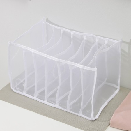 Organizer for storage of laundry "Pollen", 7 departments, 36 × 25 × 19.5 cm color white-2