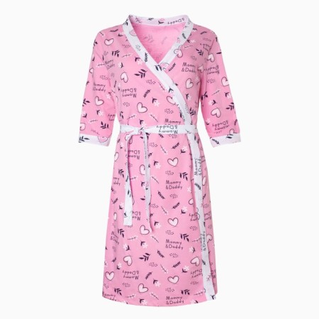 Female set (shirt/robe) for pregnant women, bright pink color, size 54-5