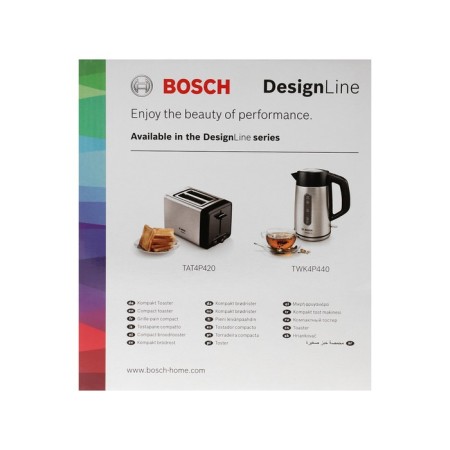 Toster Bosch Tat4P420, 970 W, 6 frying modes, 2 toasts, silver-black-8
