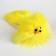 A mouse made of natural fur, up to 11 cm with a tail, yellow