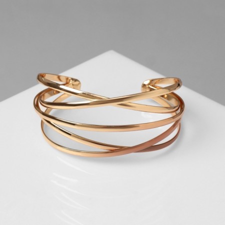 Bracelet Metal "Athena" multi -layer, color gold-3