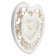 Wall clock, series: interior, "heart", discrete move, 1AA, D-25.5 cm, 55 x 48 cm
