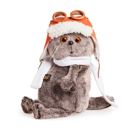 Soft toy "Basik in a helmet and scarf", 19 cm-3
