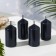 Set of candles "Column", 4 pieces, black metallic 7x3.8 cm