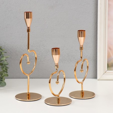 Climber Metal "Aurelius" set 3 pcs gold d = 2cm height 26; 20.5; 16.5 cm 9.5x8x26 cm-2