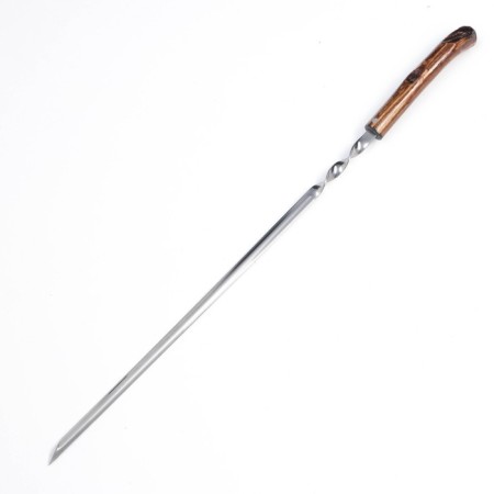 Shampoo corner, with a wooden handle "eco" working part - 40 cm, 63 x 1.2 cm, steel - 2 mm,-1