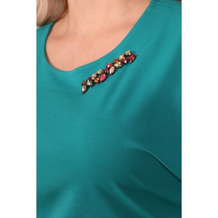 Women's dress, size 52, green color-2