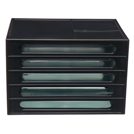 File-cabinet 4-sectoral Istanm, black case, black trays-3