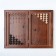 Wooden backgammon large, carved "George the Victorious", from the Buka, Patina massif, 35 x 22 cm