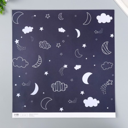 Scrapbooking paper bilateral "Cosmic sky" density 180 g 30.5x32 cm-3