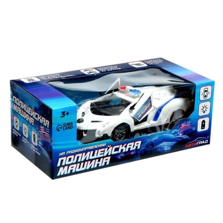 Radio -controlled “Police” machine, light, doors open, works from batteries-7