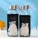 A glass bottle in a Cunning cat case, 300 ml, h = 17 cm, MIX drawing