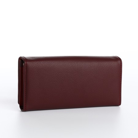 Women's wallet on a magnet, burgundy color-1
