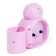 Alarm clock "Penguin", with a pencil, discrete move, D-6 cm, 12 x 14.5 cm, pink