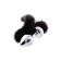 Anal plug Metal by Toyfa, silver, with a black tail, 32 cm, d = 2.9 cm