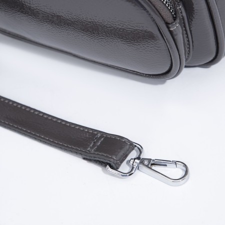 Bag Cross-Bodi with a zipper, gray color-5