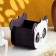 Kashpo wooden "Panda" 16.5x10.5x12.5 cm black/white