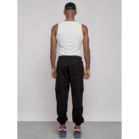 Joggers male, size 56, black color-6