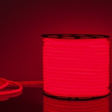 Flexible Neon Elektrostandard, IP67, 2835, 144 LED/M, 220V, Round, red glow red