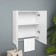 Bathroom cabinet with a barbell, white, 70 x 60 x 20 cm