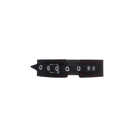 The collar is two -layer with a red line Pecado BDSM, genuine leather, black color-3