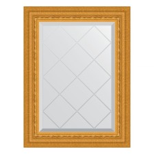 Mirror with engraving in the baguette frame, gold gold 80 mm, 55x72 cm