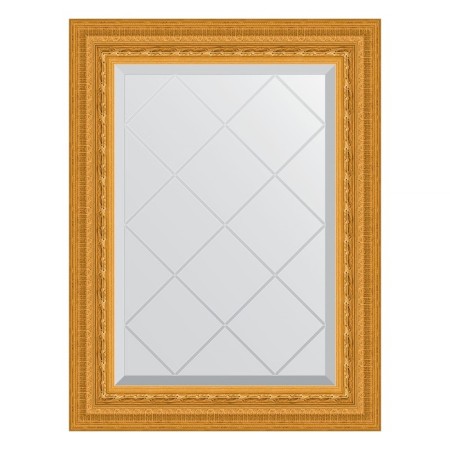Mirror with engraving in the baguette frame, gold gold 80 mm, 55x72 cm