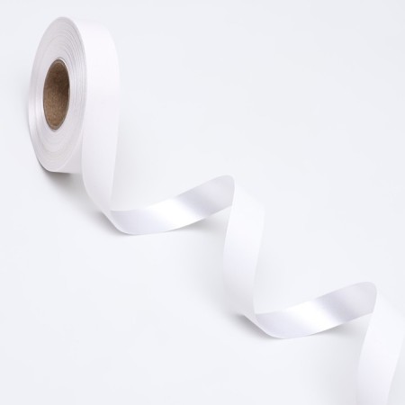Polypropylene tape "Matte" for decor and gifts, white, 2 cm x 50 m-3