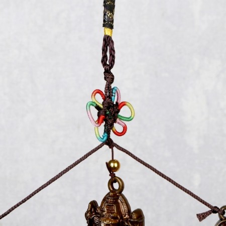 Wind Music Metal "Ganesha" 4 tubes, 5 bells 65 cm-1