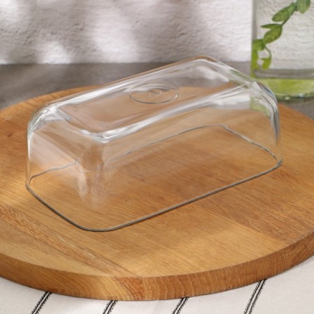 Glass container Snow Box, 1200 ml, with a lid, blue color-3