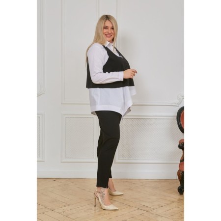 Female shirt, size 66, black and white color-2