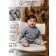 Knitted Children's Pure Love Buddy, height 68 cm, gray color