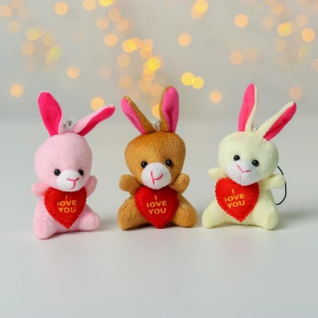 Suspension "Hare with heart", Mix color-1