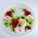 Set for juice with a tray "Zhostovo" Art painting, 6 glasses 1250/200 ml, white ma