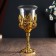 Glass "pleasure" 12*6.5*6.5 cm, gold