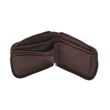Male purse, lightning department, brown color-1