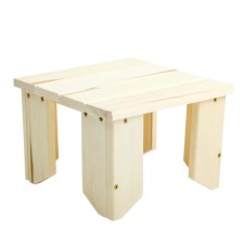 Steel low, 30 × 30 × 19cm, from linden, 