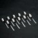 Dessert spoon "Flowers", h = 14.5 cm, thickness 1.5 mm, silver color