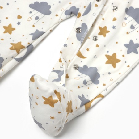 Combineson children's closed legs, white color/stars, height 62 cm-3