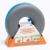 Cat toy "Mysterious Circle - Fish", Mouse on the spring and ball, 23 x 7 cm, blue/gray 79161