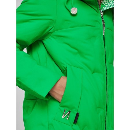Coat insulated winter female, size 42, green color-14