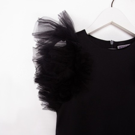 New Year. Dress Children's Minaku: Partydress color black, height 152-12